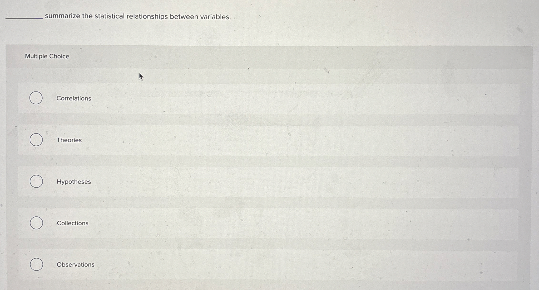 Solved summarize the statistical relationships between | Chegg.com