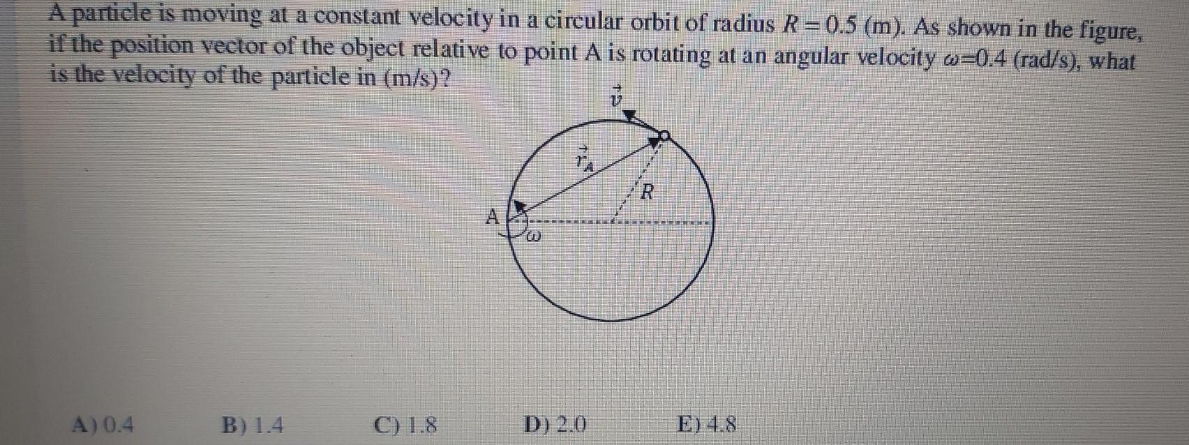 Solved A particle is moving at a constant velocity in a | Chegg.com