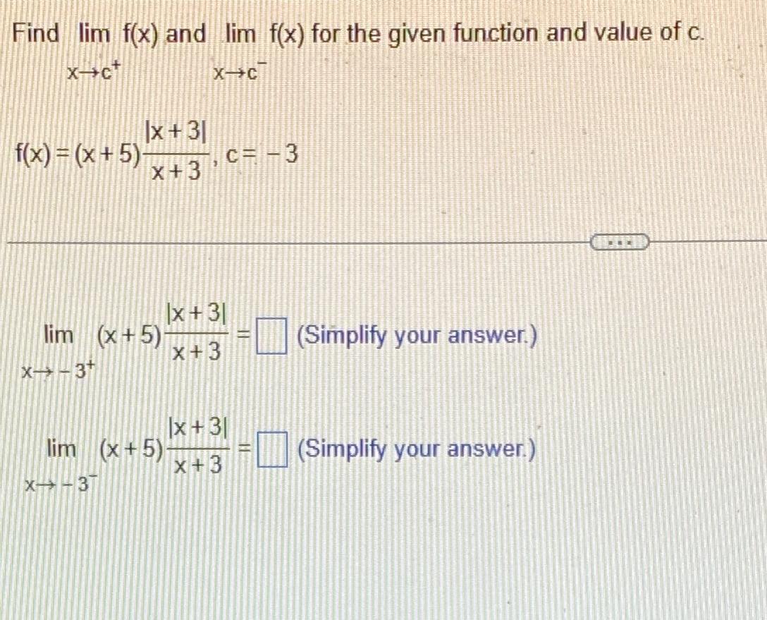 Solved Find Limf X ﻿and Limf X ﻿for The Given Function