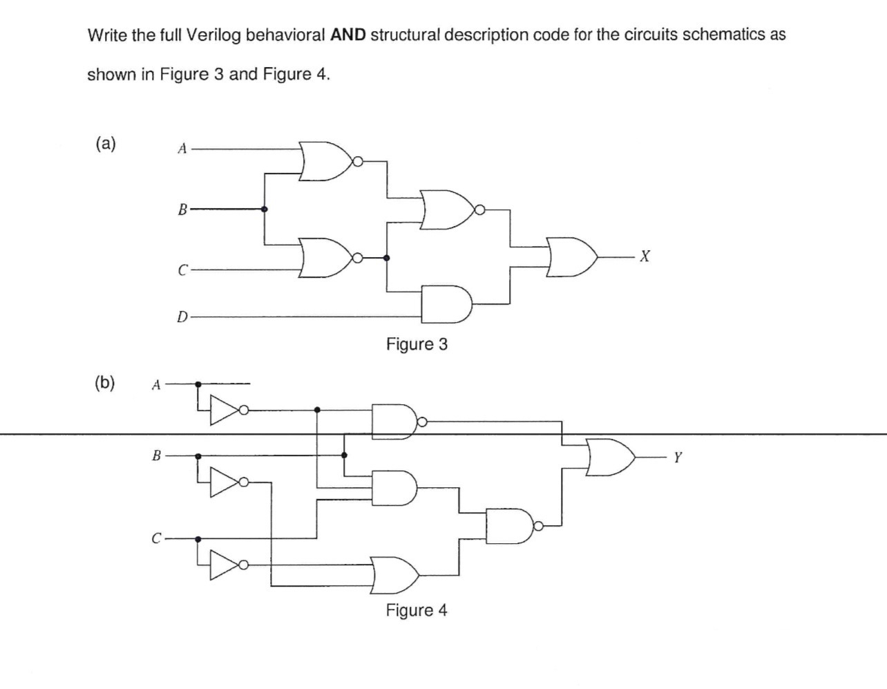 Solved Write the full Verilog behavioral AND structural | Chegg.com