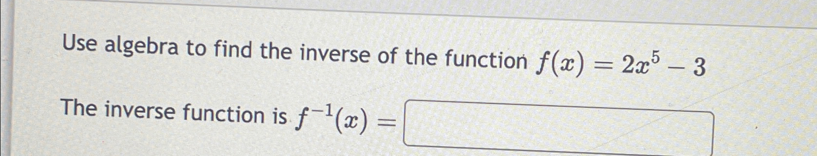 algebra 2 assignment find the inverse of each function