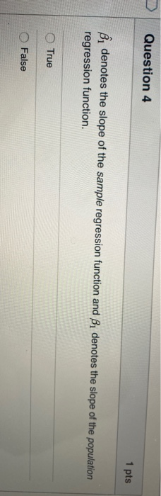 Solved Question 2 1 pts Consider the following regression: | Chegg.com