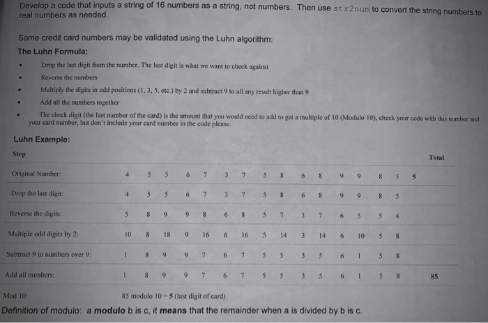 Solved Develop a code that inputs a string of 16 numbers as | Chegg.com