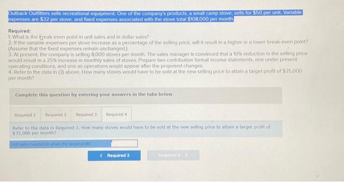 Solved Required: 1. What is the freak-cven point in unit | Chegg.com