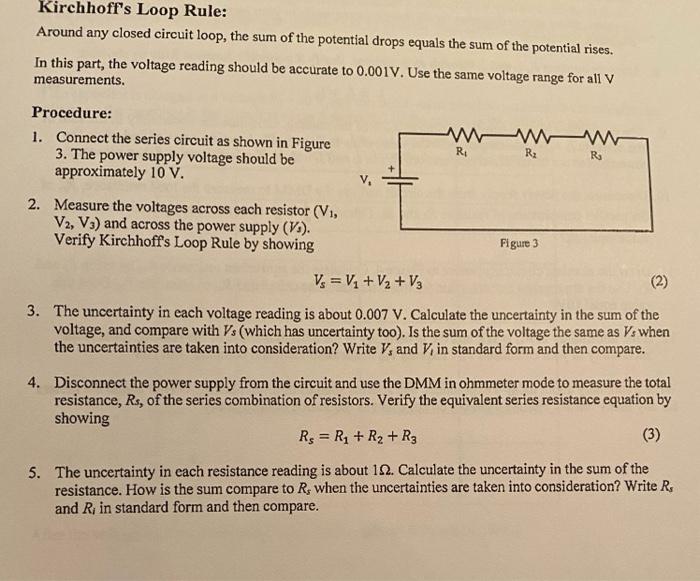 Solved Kirchhoff's Loop Rule: Around any closed circuit | Chegg.com