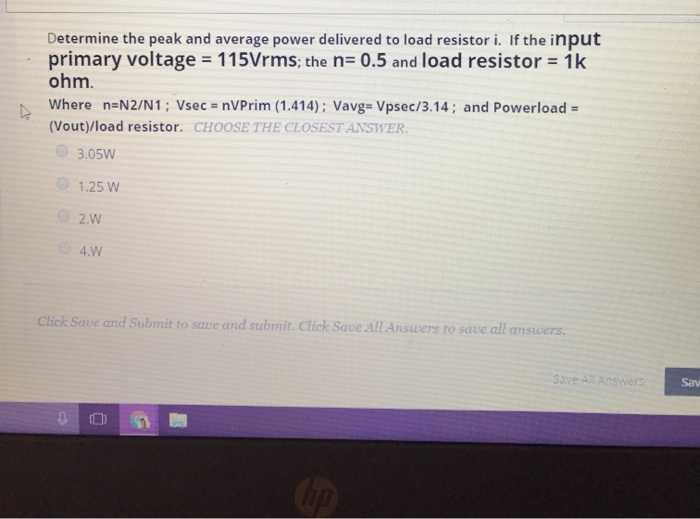Solved Determine the peak and average power delivered to | Chegg.com
