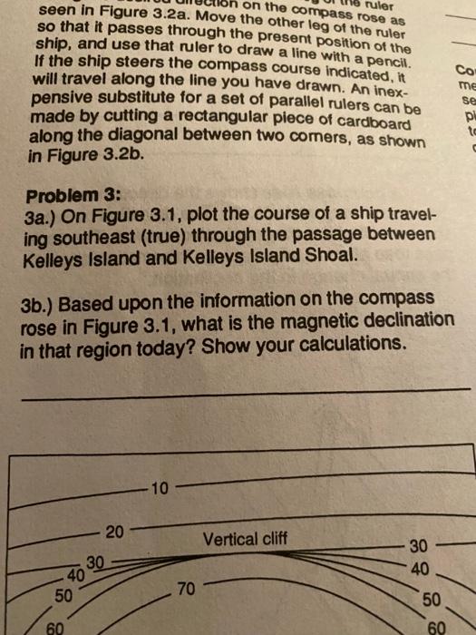 Solved ruler on the compass rose as seen in Figure 3.2a. | Chegg.com