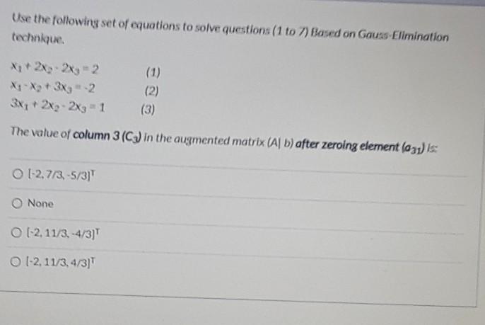 Solved Use the following set of equations to solve questions | Chegg.com
