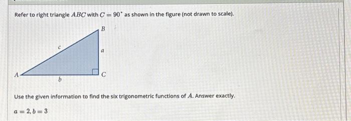 Solved Refer To Right Triangle ABC With C = 90 As Shown In | Chegg.com