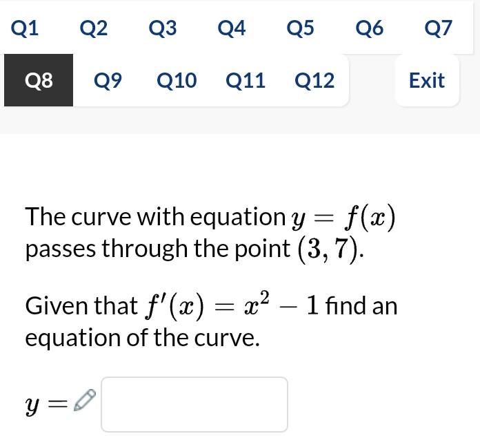 Solved Q1 Q2 Q3 Q4 Q5 Q6 Q7 Q8 Q9 Q10 Q11 Q12 Exit The curve | Chegg.com