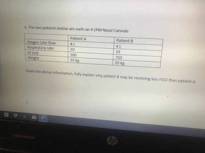 liter flow for nasal cannula