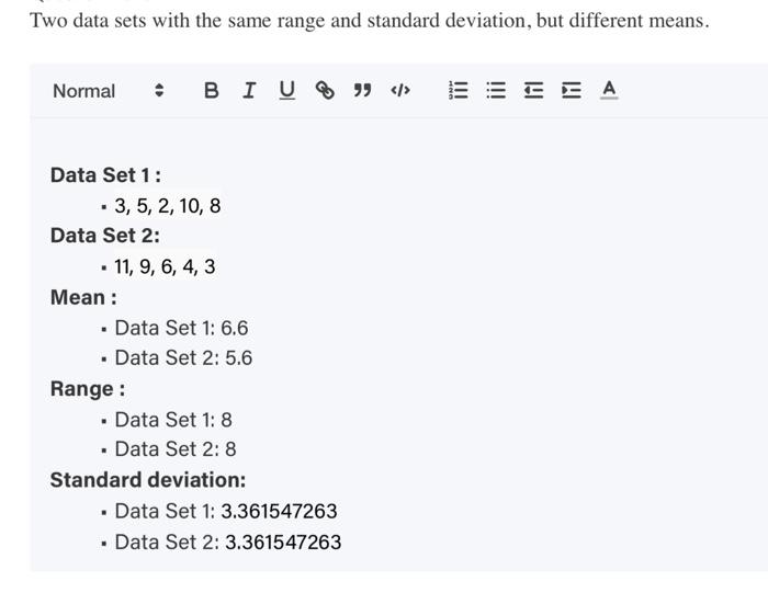 Zahra was given 2025 two data sets