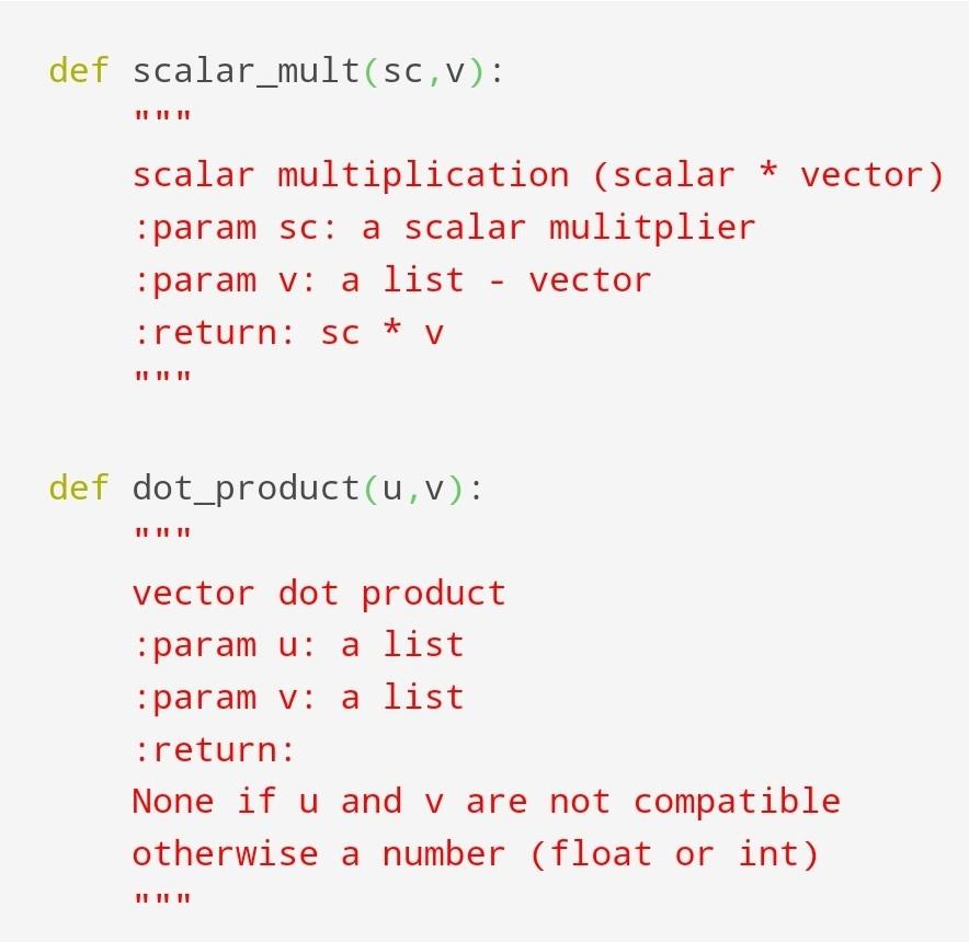 Solved Code Using Python Without Importing Numpy. | Chegg.com