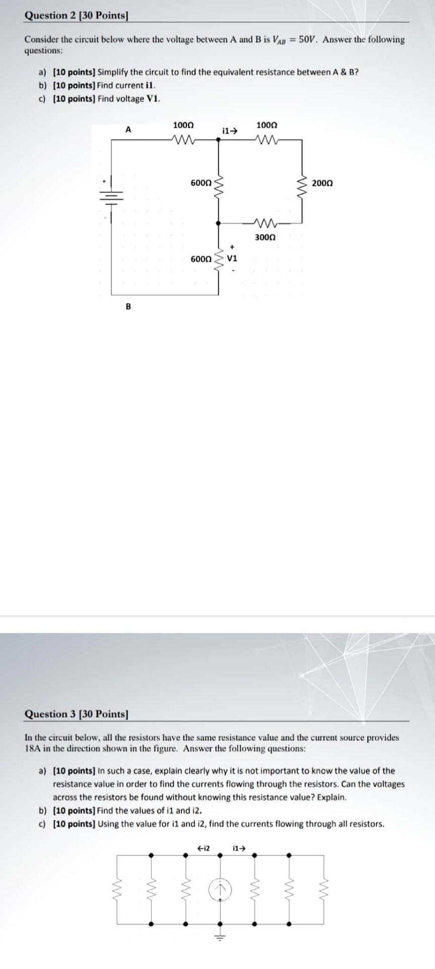 Solved Question 2 [30 Points) Consider the circuit below | Chegg.com