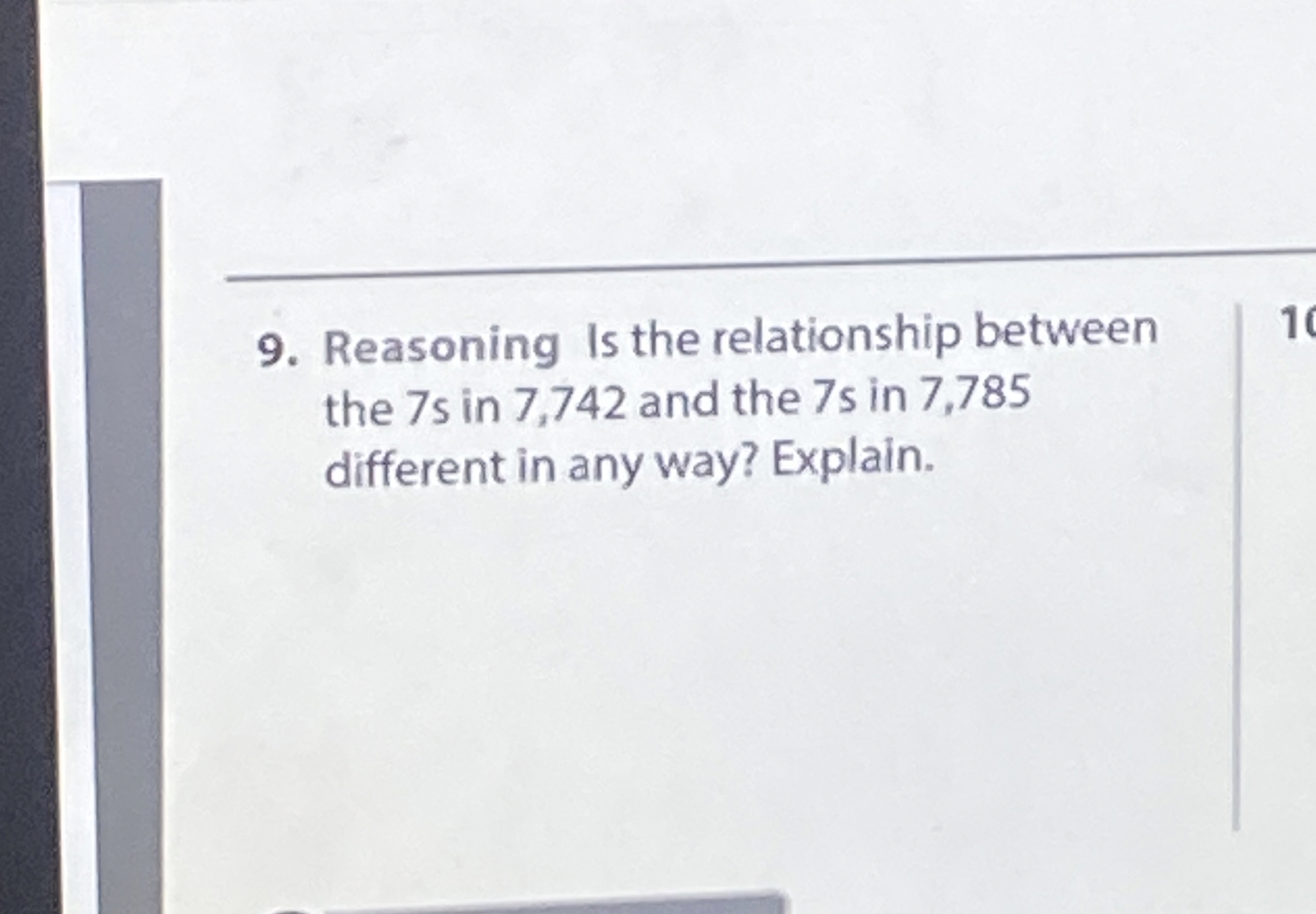 Solved Reasoning Is the relationship between the 7 ﻿s in | Chegg.com