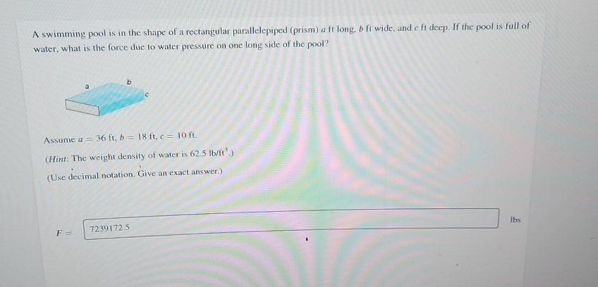 Solved A swimming pool is in the shape of a rectangular | Chegg.com