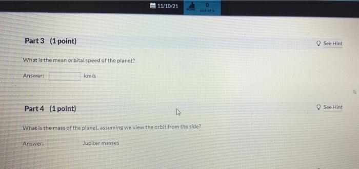Solved 1st attempt Part 1 (1 point) See Hint Given this | Chegg.com