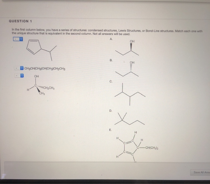 Solved QUESTION 1 In the first column below, you have a | Chegg.com