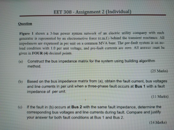 EET 308 - Assignment 2 (Individual) Question Figure | Chegg.com
