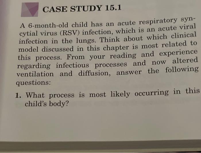 Solved CASE STUDY 15.1 A 6-month-old Child Has An Acute | Chegg.com