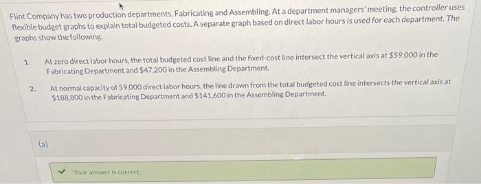 Solved Flint Company Has Two Production Departments Chegg