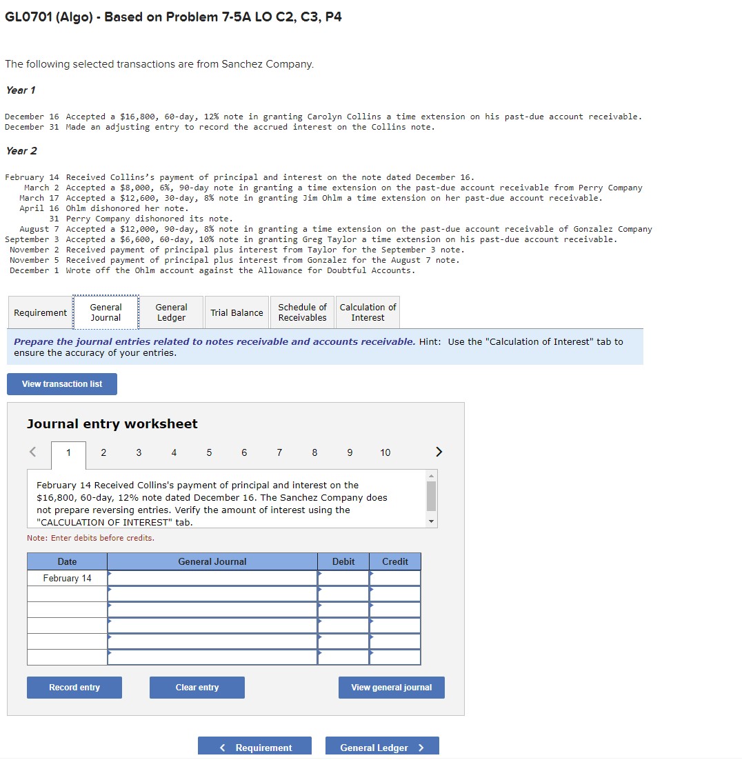 Solved GL0701 (Algo) - ﻿Based on Problem 7-5A LO C2, ﻿C3, | Chegg.com