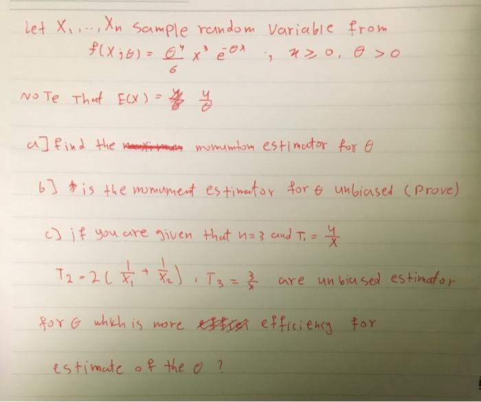 Solved Let X Sample Random Variable From F X 6 Chegg Com