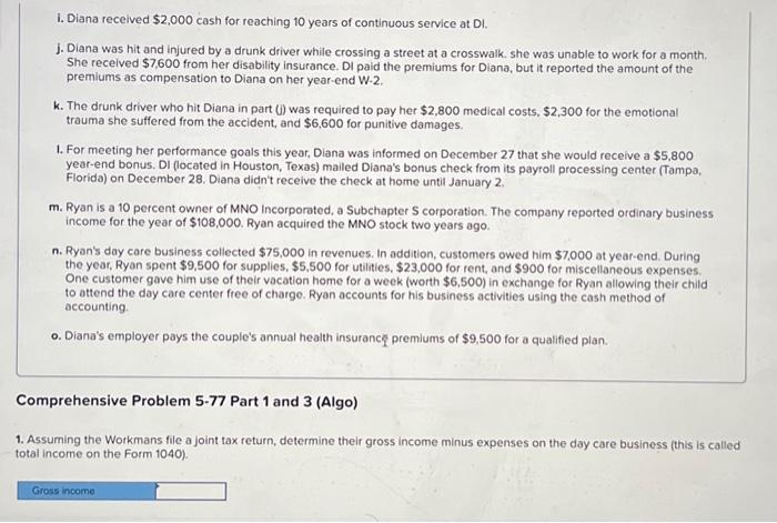 Solved Comprehensive Problem 5-77 (LO 5-1, LO 5-2, LO 5-3) | Chegg.com