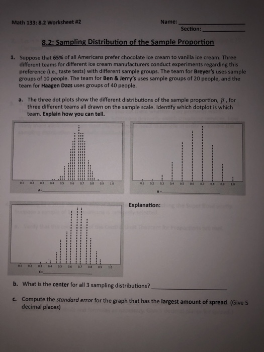 Statistics 8.2: Distribution of the Sample Proportion Flashcards