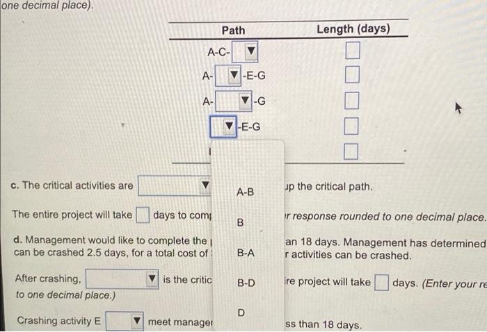 Solved Consider the following project activities. Click the | Chegg.com