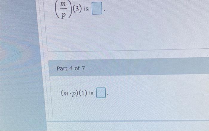 Solved The graphs of m and p are shown. Evaluate the | Chegg.com