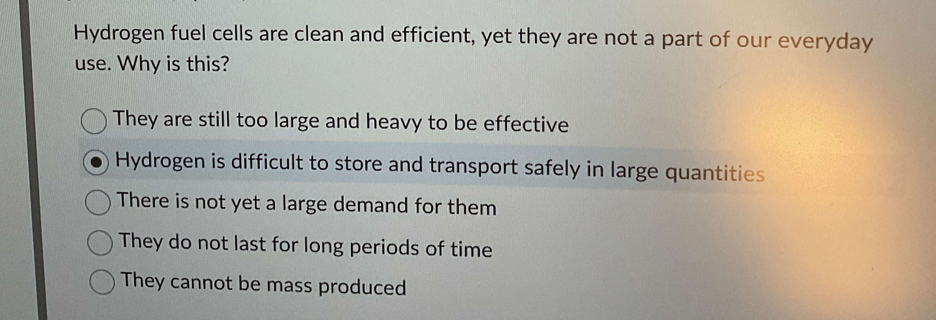 Solved Hydrogen fuel cells are clean and efficient, yet they