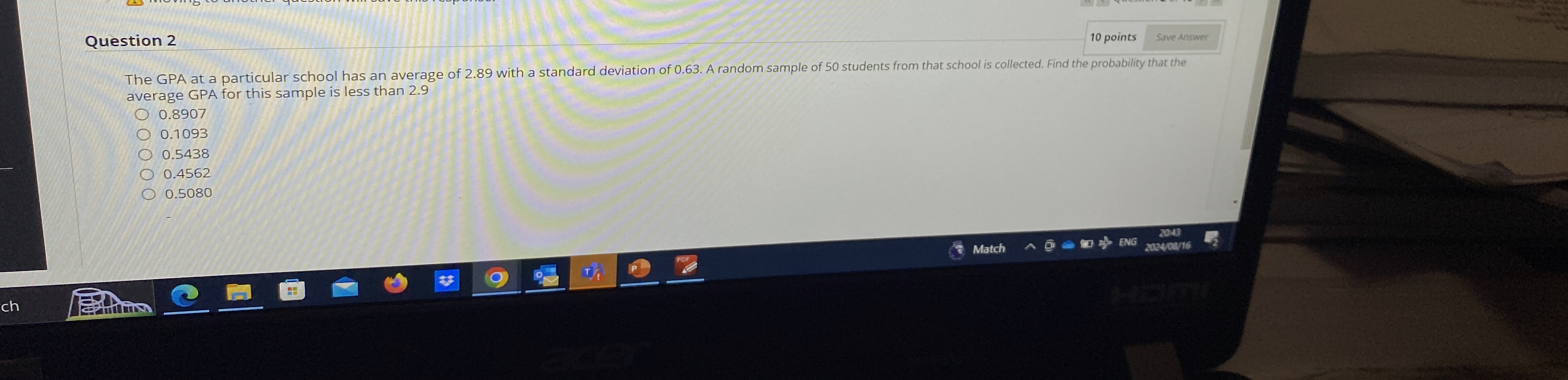 Solved Question 210 ﻿points The GPA at a particular school