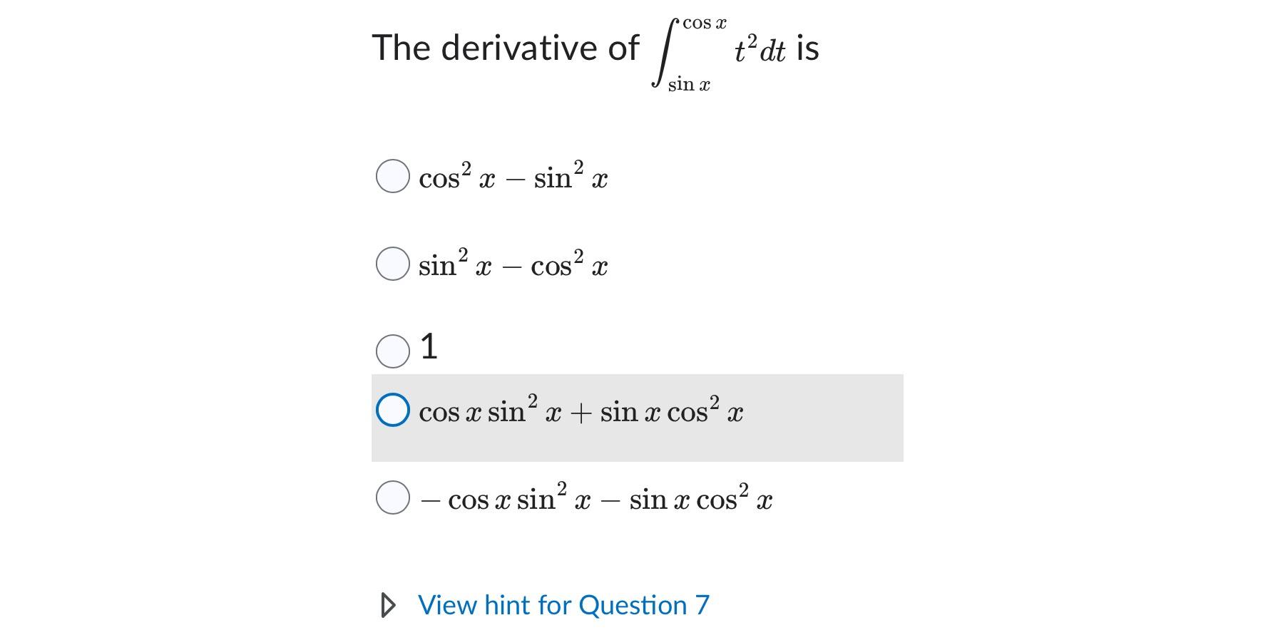 what is the derivative of sinx cos 2x )) 22