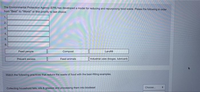 Solved The Environmental Protection Agency (EPA) has | Chegg.com