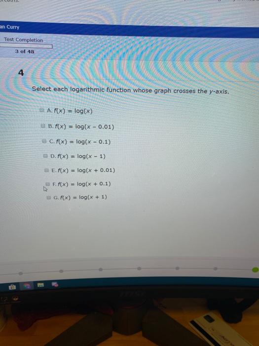 Solved CULIS. an Curry Test Completion 3 of 48 Select each | Chegg.com