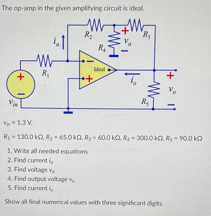 Solved The opamp in the given amplifying circuit is ideal.