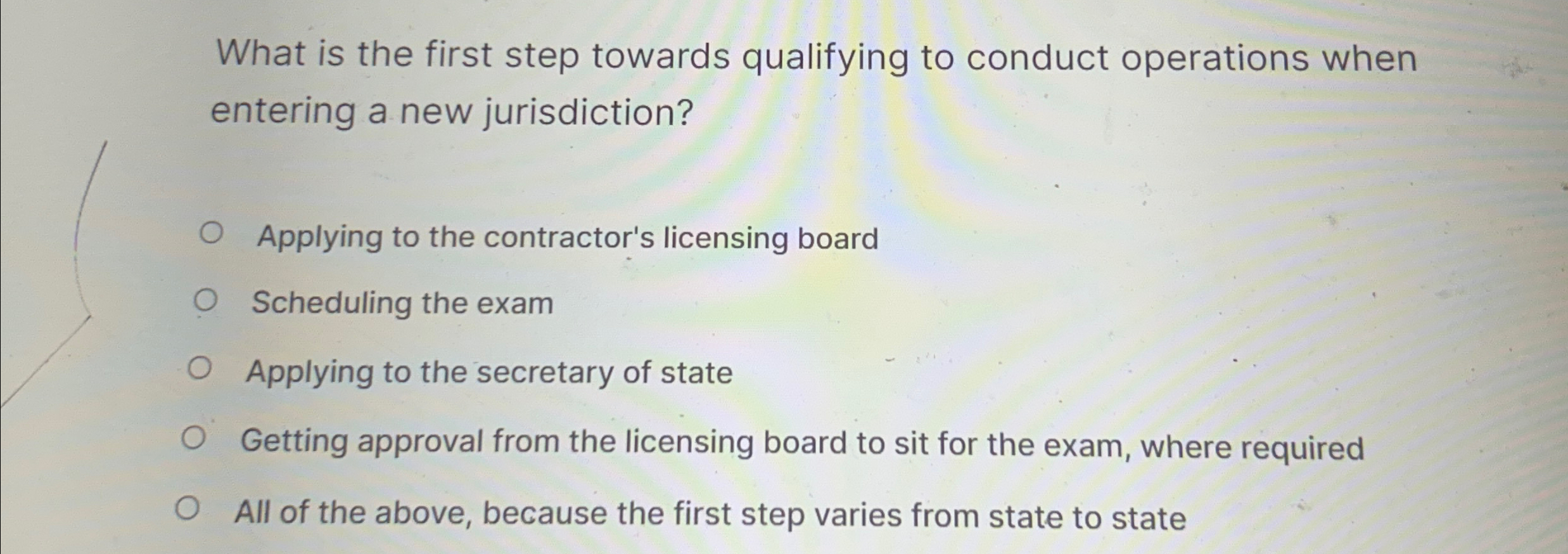 Solved What is the first step towards qualifying to conduct | Chegg.com