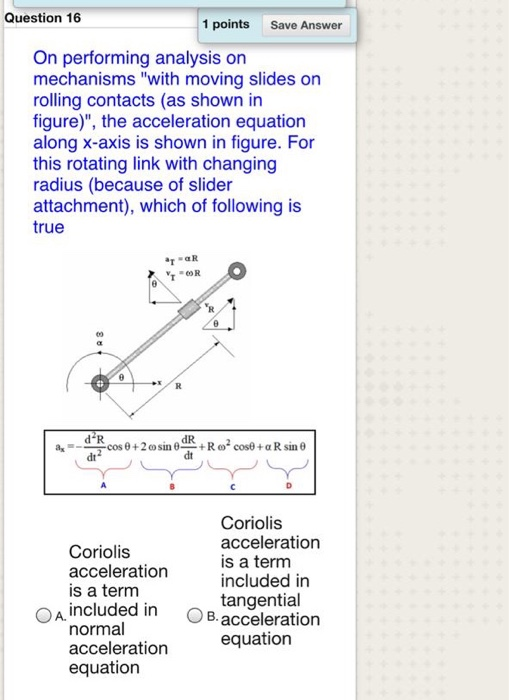 Solved Question 16 1 points Save Answer On performing | Chegg.com