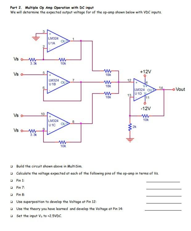 Solved Part 2. Multiple Op Amp Operation with DC input We | Chegg.com