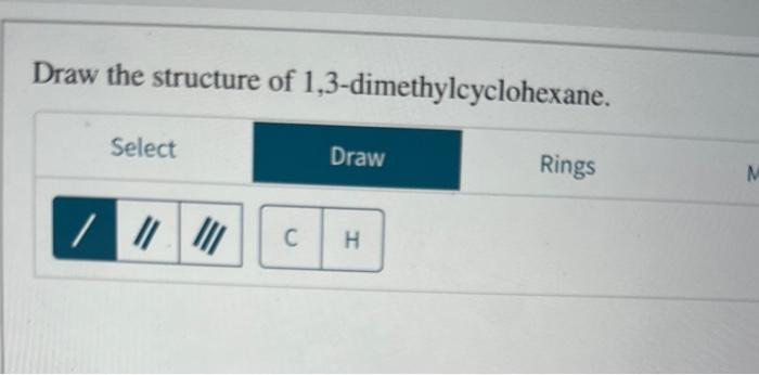 draw the structure of 1 1‐dimethylcyclohexane