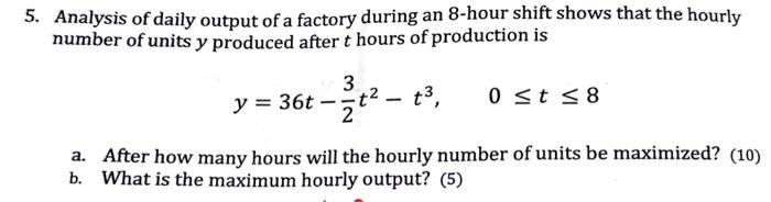 Solved Analysis of daily output of a factory during an | Chegg.com