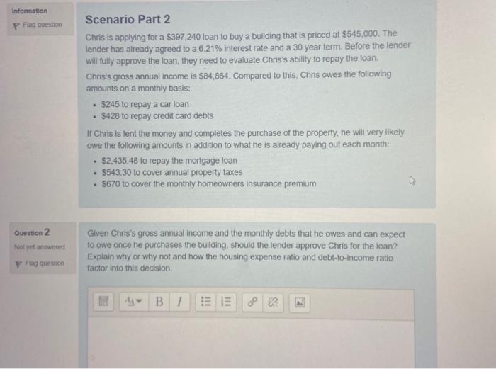 Solved Instructions Read The Following Two-part Scenario And | Chegg.com