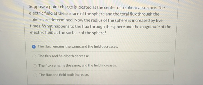 Solved Suppose a point charge is located at the center of a | Chegg.com