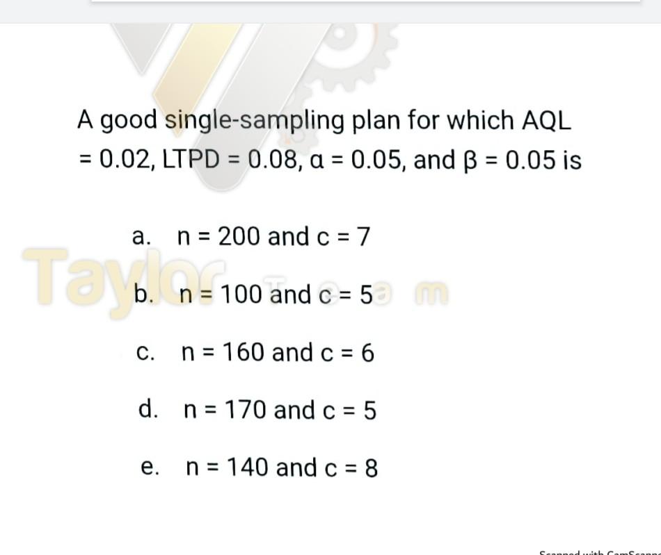 solved-a-good-single-sampling-plan-for-which-aql-0-02-chegg