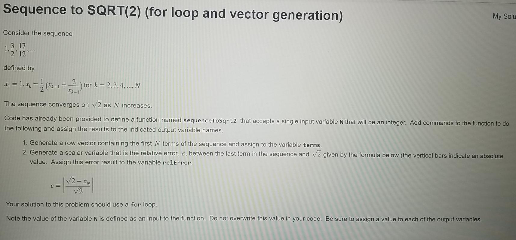 solved-sequence-to-sqrt-2-for-loop-and-vector-generation-chegg