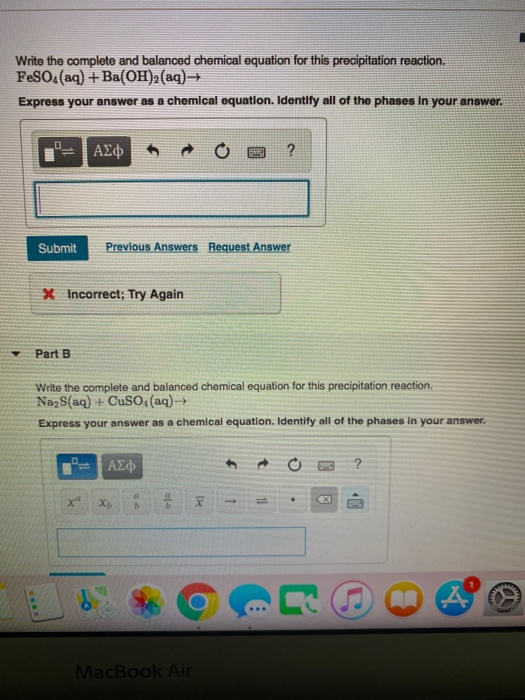 Solved Write the complete and balanced chemical equation for | Chegg.com