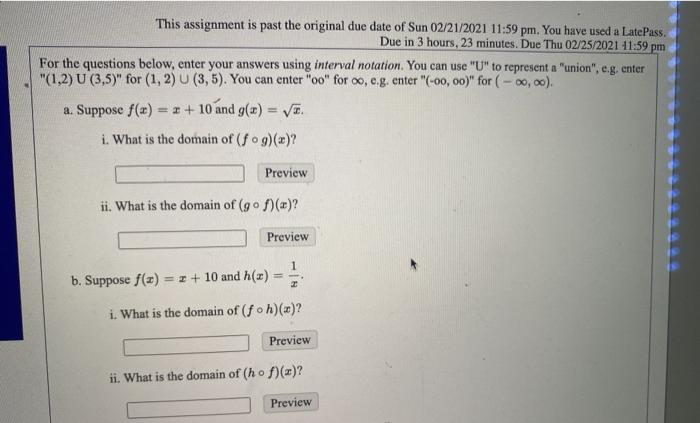 Solved This assignment is past the original due date of Sun | Chegg.com