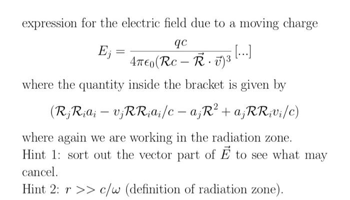 Solved In class we derived the electric field due to an os- | Chegg.com