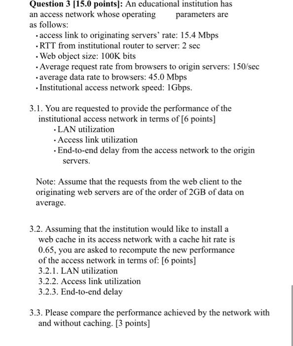 Solved Question 3 [15.0 points]: An educational institution | Chegg.com